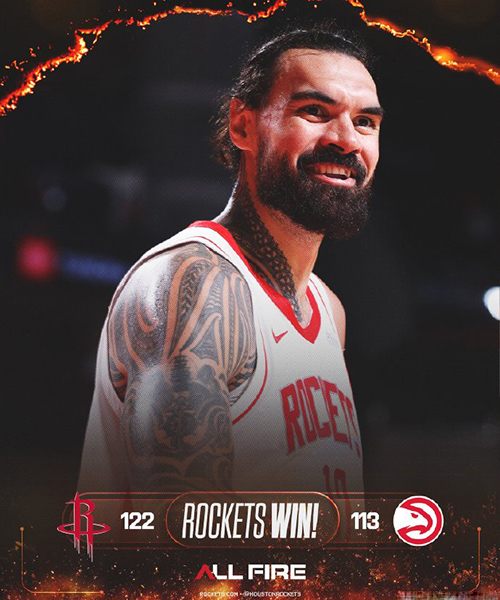 NBA季前赛-火箭122-113击败老鹰 申京19+5+6 “雨姐”戴维森17分