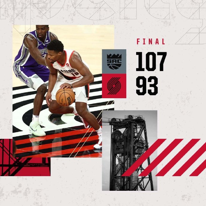 国王107-93大胜开拓者 巴恩斯16分