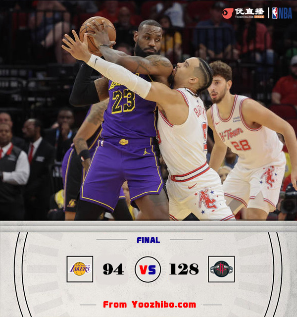 火箭大胜湖人,喜提4连胜。