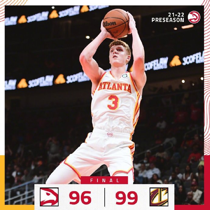 老鹰96-99不敌骑士 雷迪什20分 塞克斯顿19分