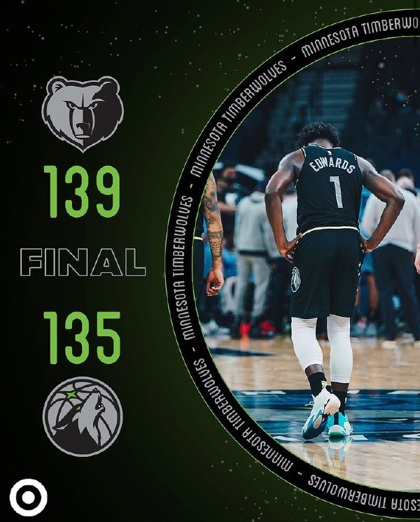 jrs直播网讯 5月6日讯 NBA常规赛灰熊对阵森林狼